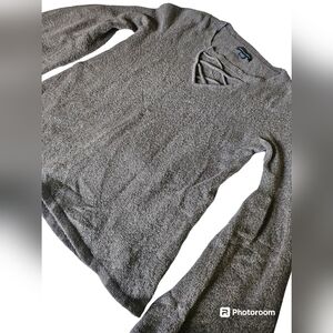 Womens American Eagle Sweater Bell Sleeves Criss Cross Design Cutout Soft Feel